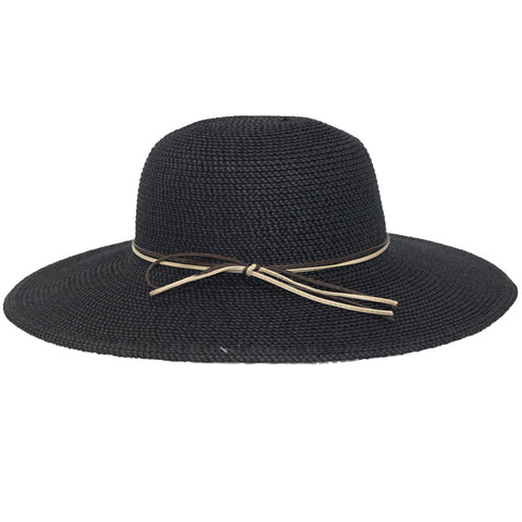 Niza Negro | Sombrero Pamela | Protección solar certificada UPF50+ | illums uv | Mujeres | tienda sombreros