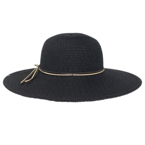 Niza Negro | Sombrero Pamela | Protección solar certificada UPF50+ | illums uv | Mujeres | tienda sombreros